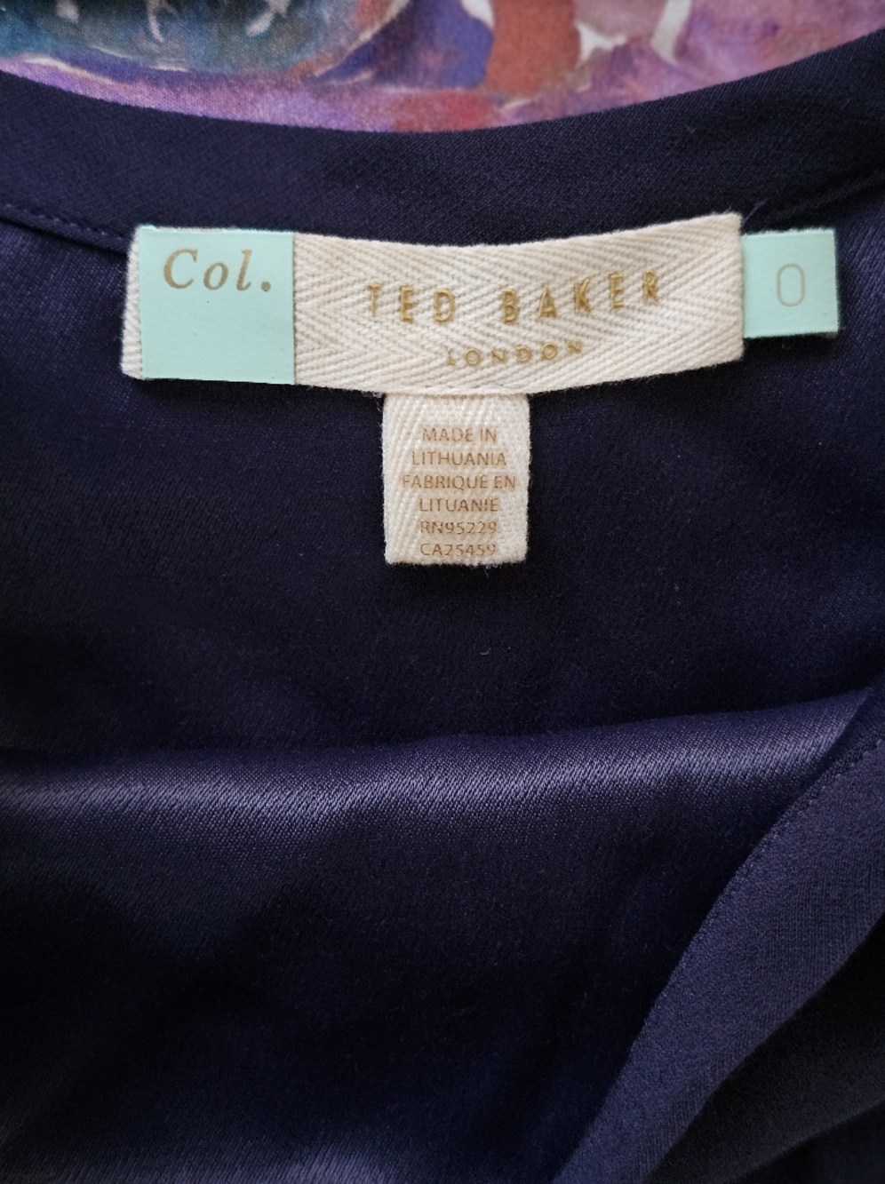 Ted Baker Navy and Ivory Slip Dress - Picture 6 of 8